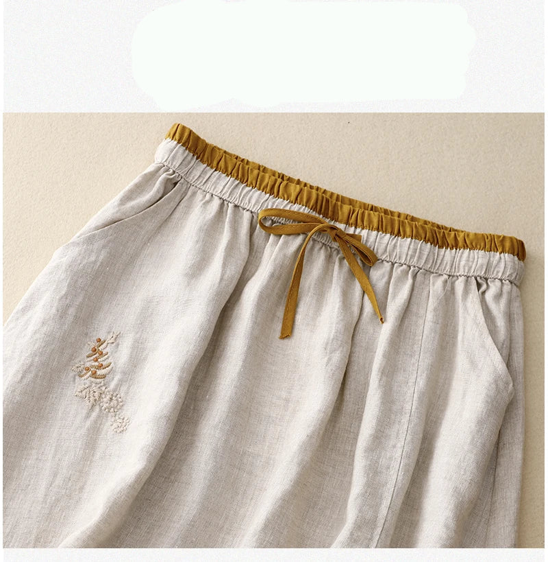 A-Line Linen Skirt Elegant Style For Women | Lirasha 6