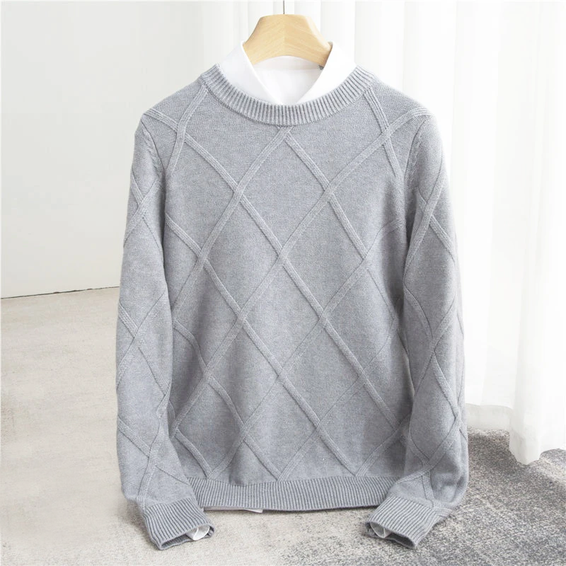 Argyle Knit Sweater Comfortable Fit For Men | Jorven 3