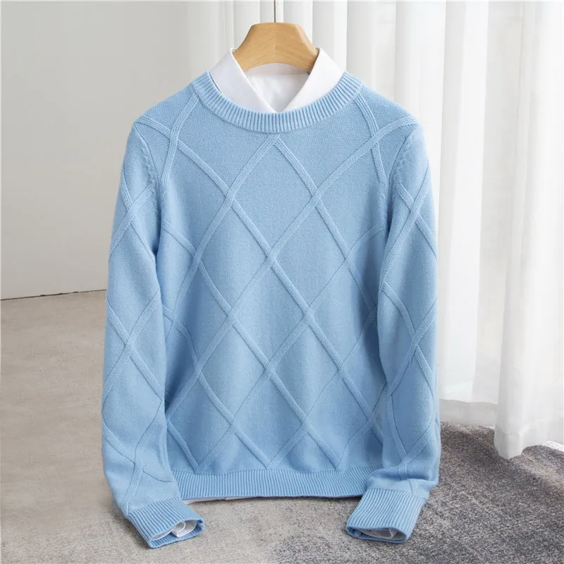 Argyle Knit Sweater Comfortable Fit For Men | Jorven 4