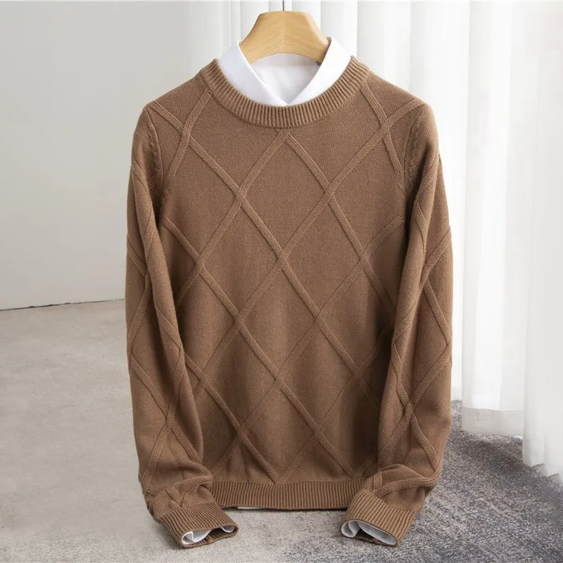 Argyle Knit Sweater Comfortable Fit For Men | Jorven 5