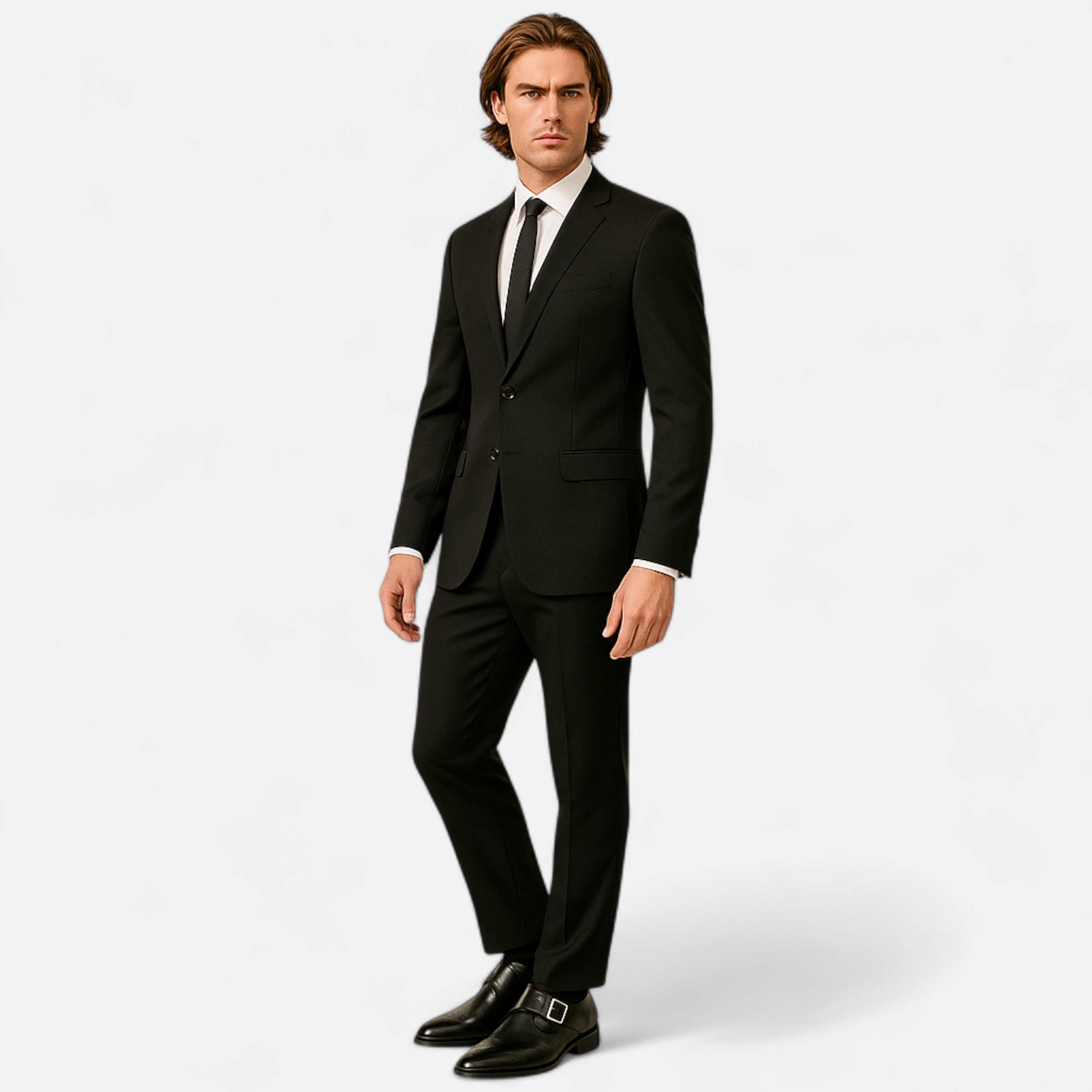 Blick | Buckle-Detail Black Dress Shoes 2