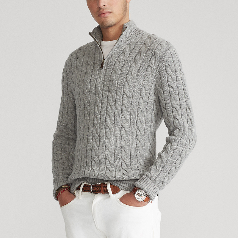 Cable Knit Half-Zip Sweater for Men | Elias
