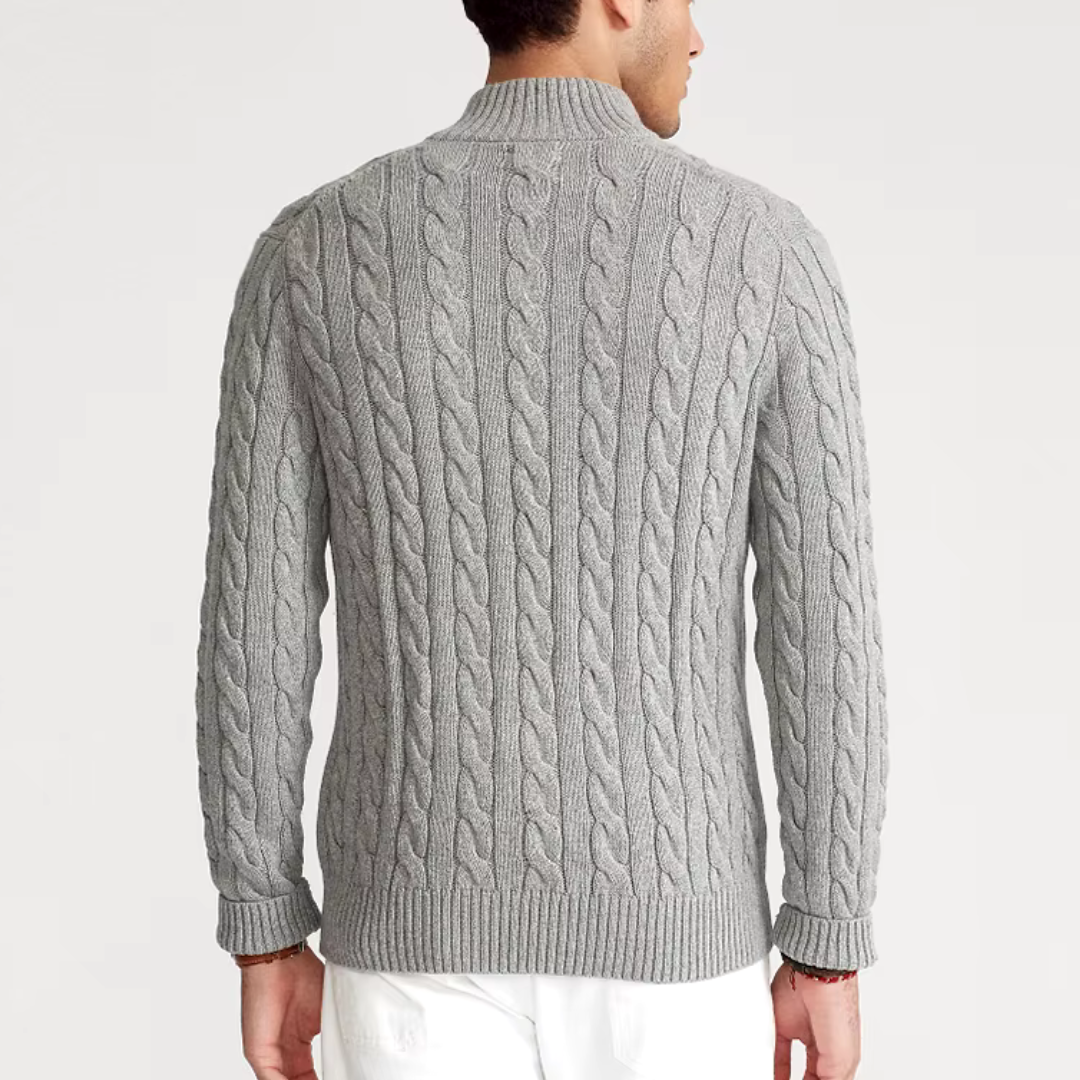 Cable Knit Half-Zip Sweater for Men | Elias