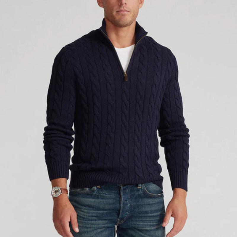 Cable Knit Half-Zip Sweater for Men | Elias