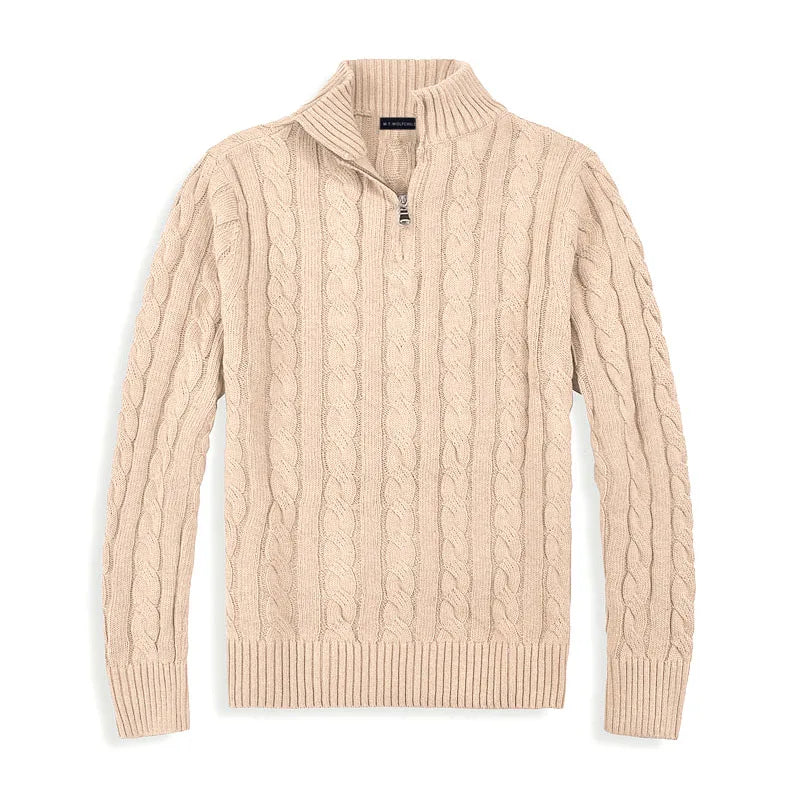 Cable Knit Half-Zip Sweater for Men | Elias