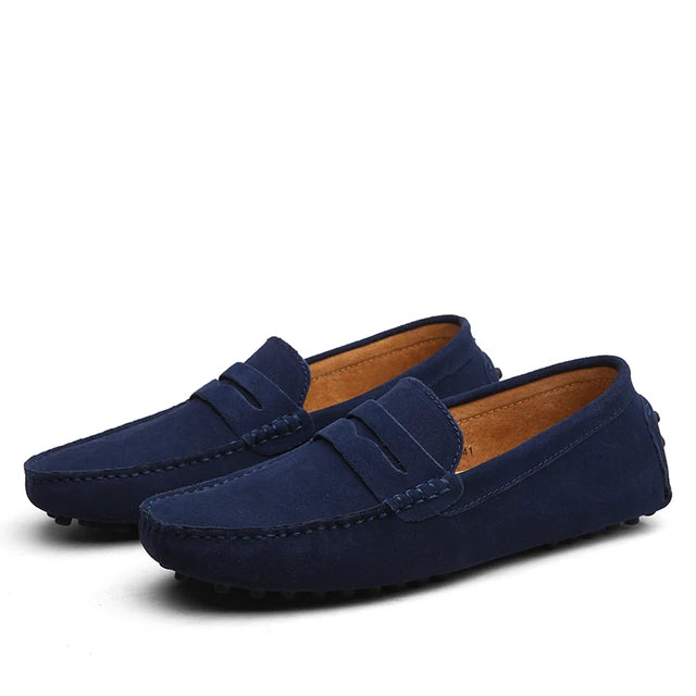 Calf Suede Slip-On Loafers for Men | Nuro