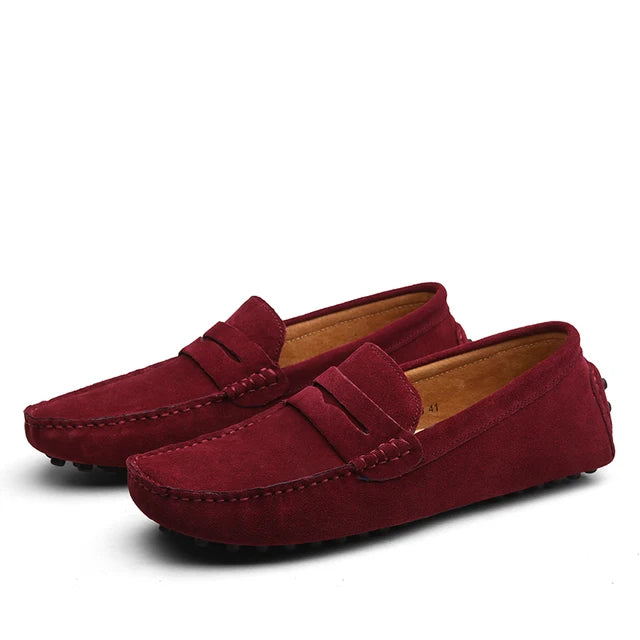 Calf Suede Slip-On Loafers for Men | Nuro