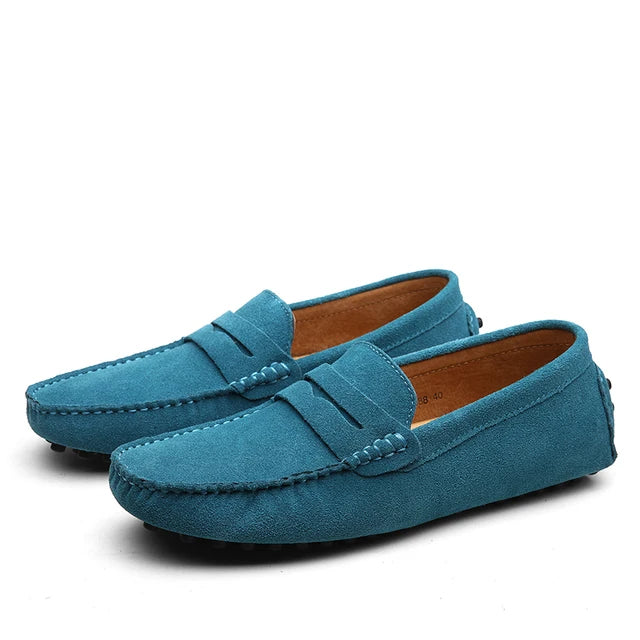 Calf Suede Slip-On Loafers for Men | Nuro