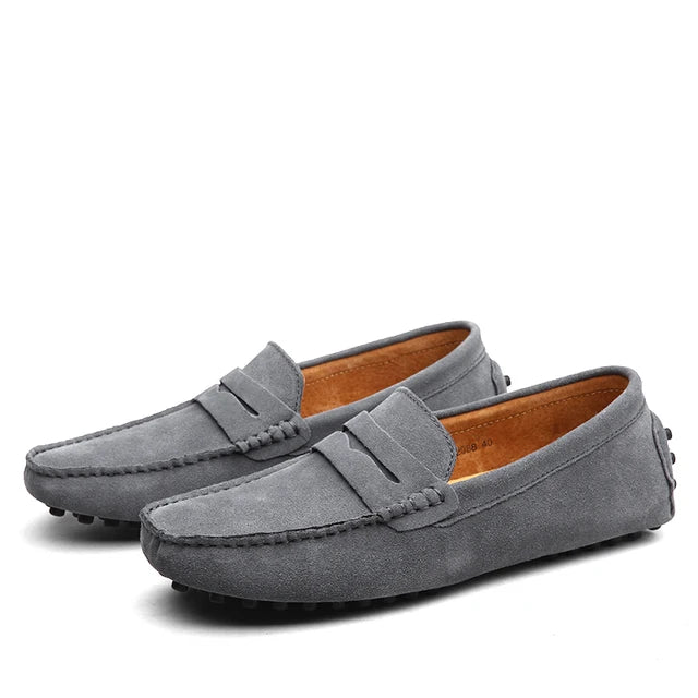 Calf Suede Slip-On Loafers for Men | Nuro