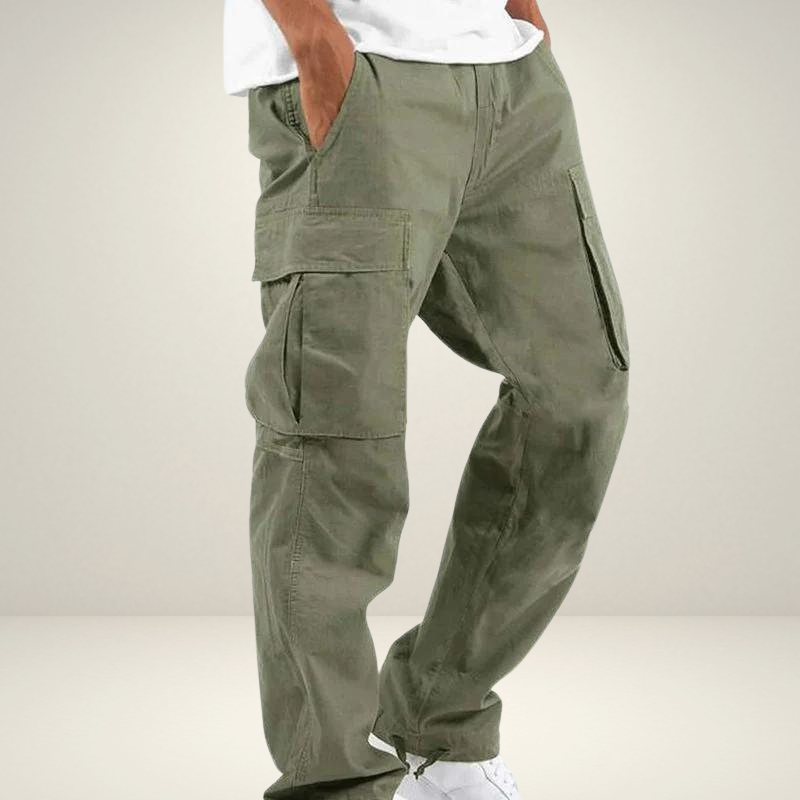 Caro | Straight Fit Black Cargo Pants with Pockets 2