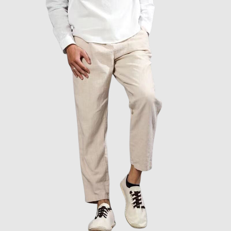 Casual Linen Drawstring Pants for Men | Trevor