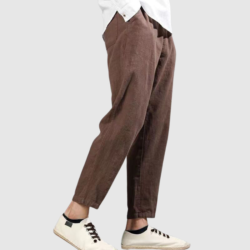 Casual Linen Drawstring Pants for Men | Trevor