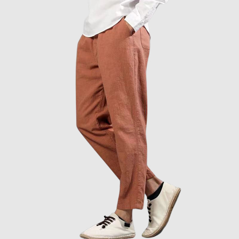 Casual Linen Drawstring Pants for Men | Trevor