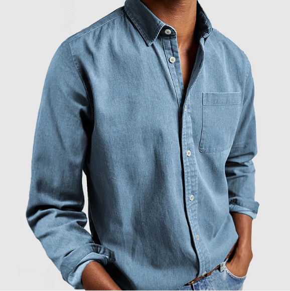 Casual Long Sleeve Linen Shirt for Men | Carl