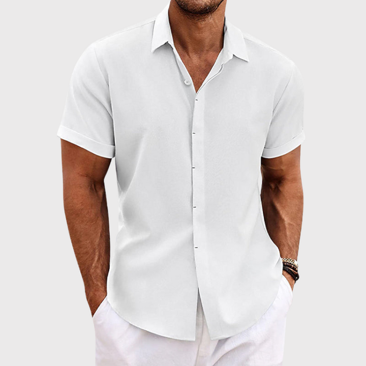 Casual Short Sleeve Button-Up Shirt for Men | Edward