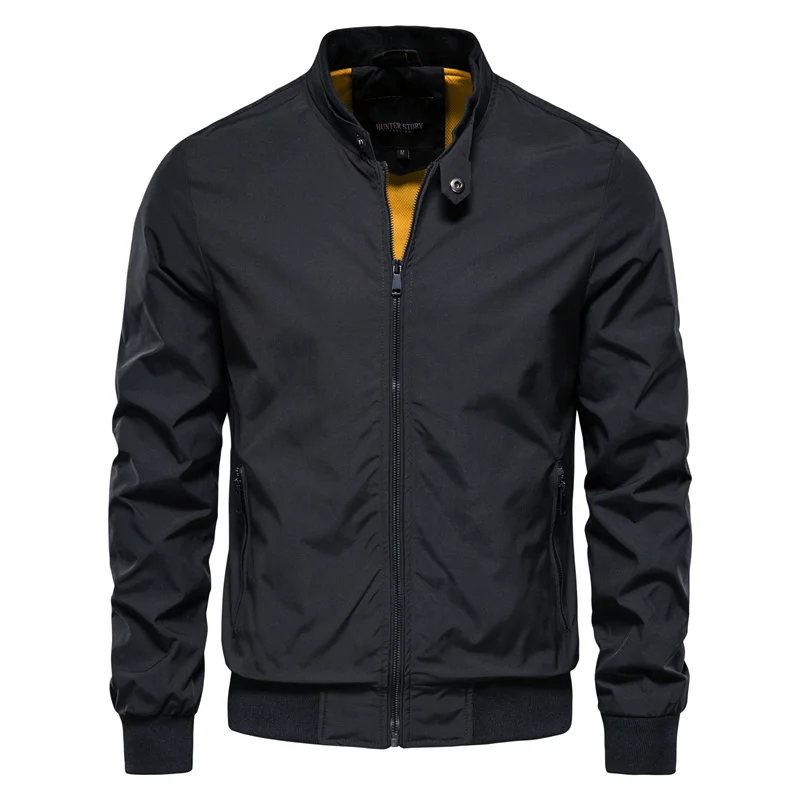 Classic Bomber Jacket with Zipper Closure for Men | Hunter