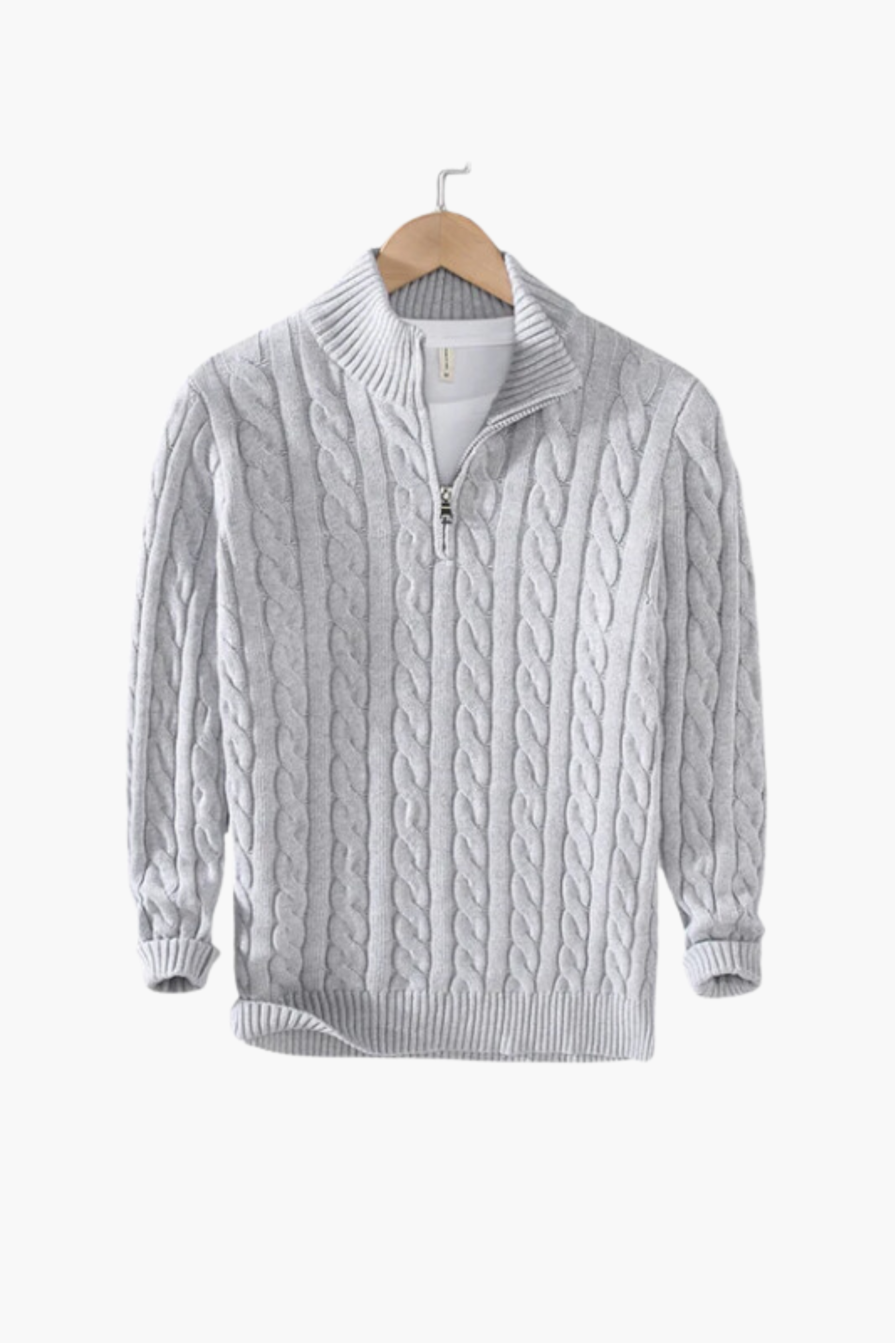 Classic Cable Knit Half-Zip Sweater for Men | Kobe