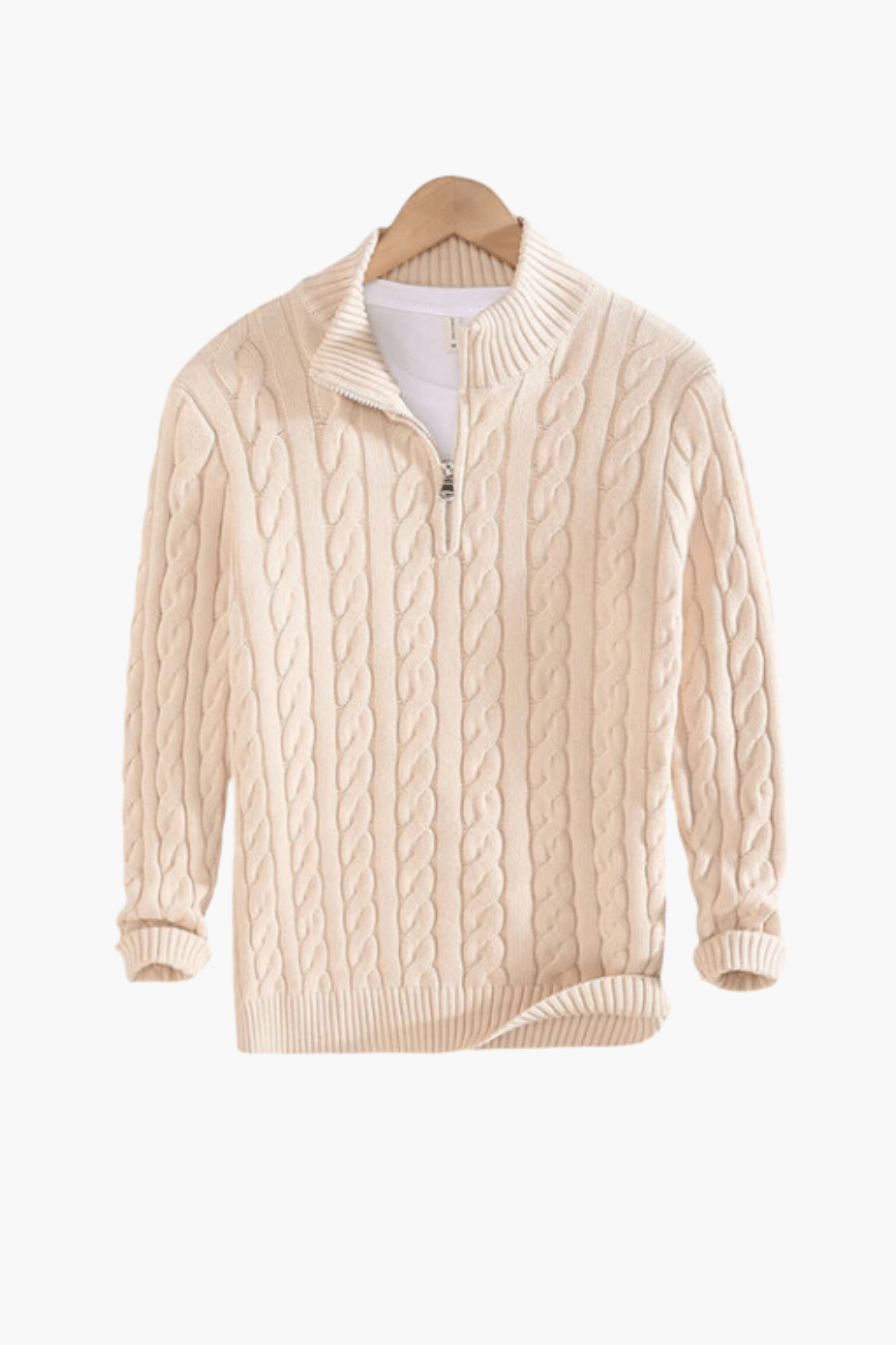 Classic Cable Knit Half-Zip Sweater for Men | Kobe