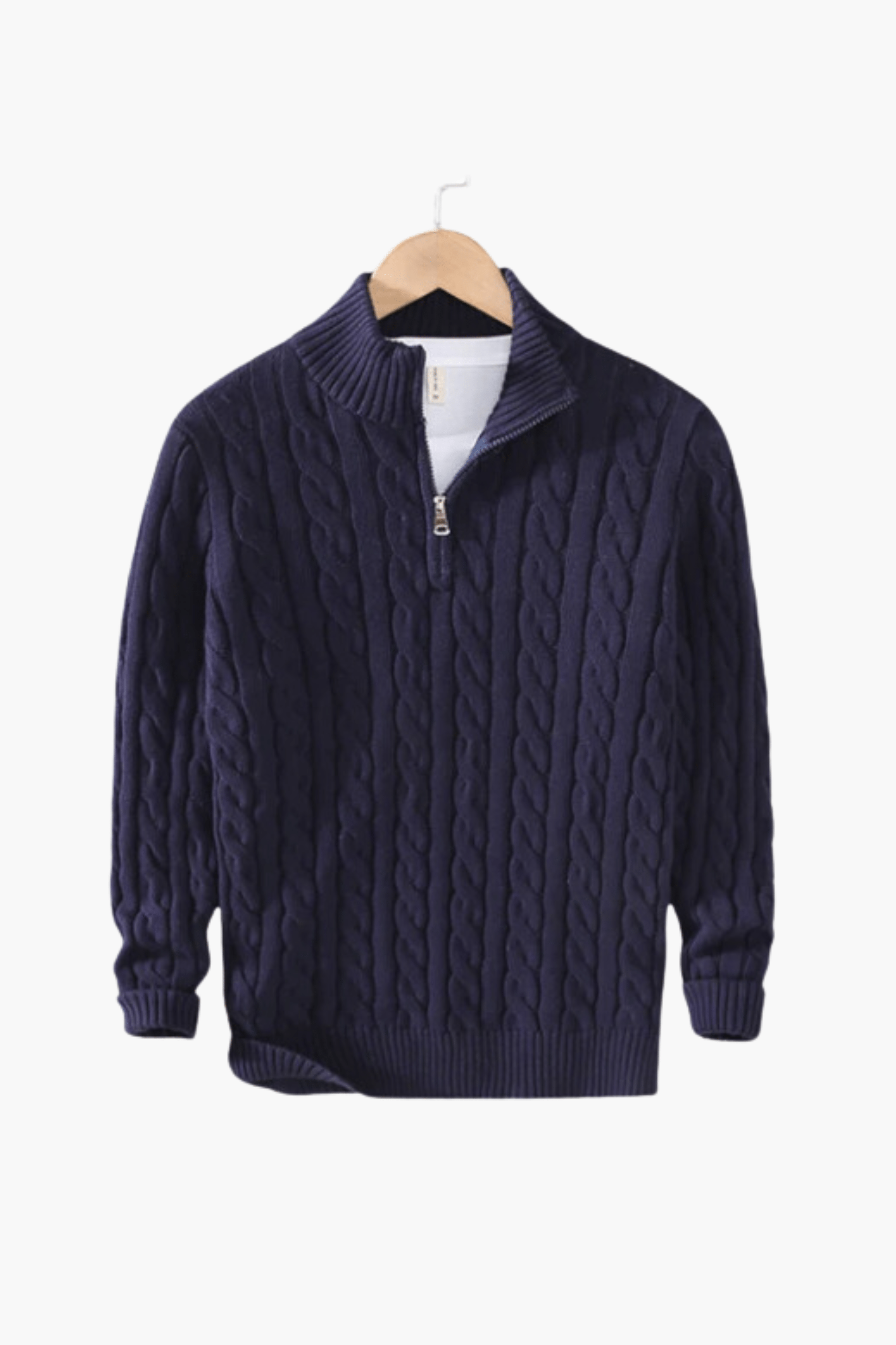 Classic Cable Knit Half-Zip Sweater for Men | Kobe