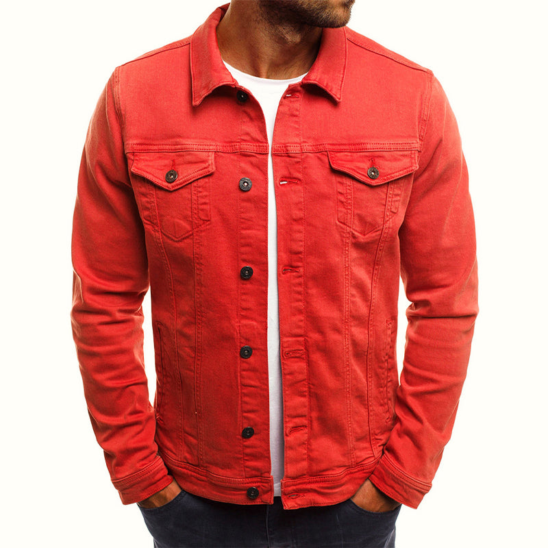 Classic Denim-Inspired Casual Jacket for Men | Teofilo