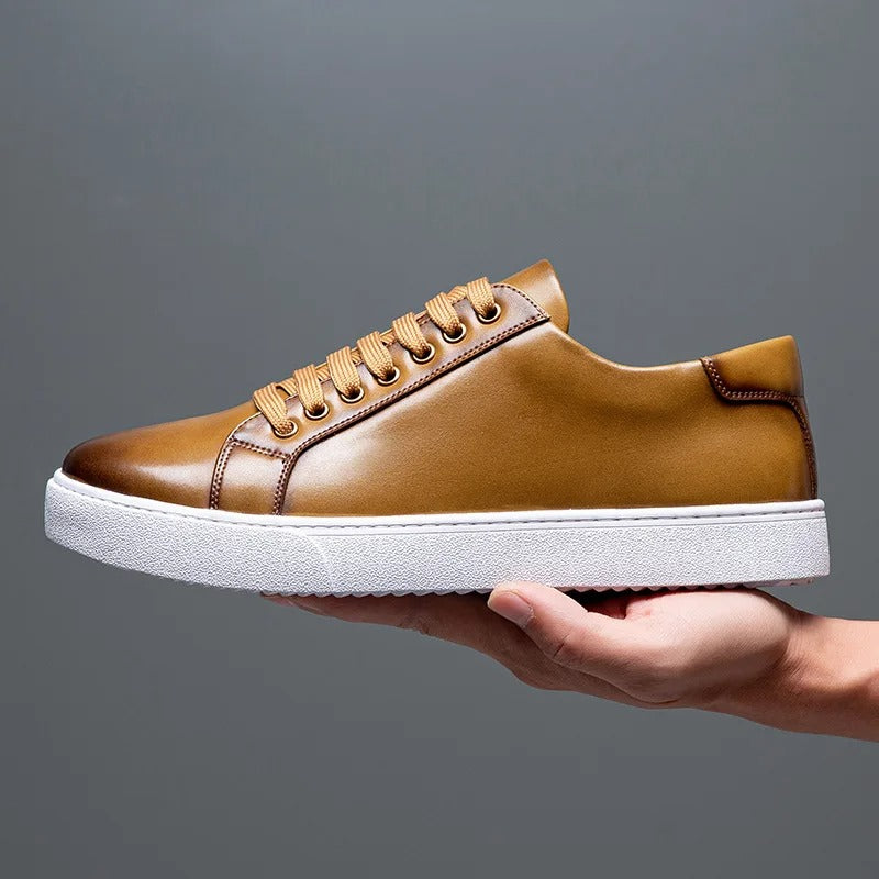 Classic Leather Low-Top Sneakers with Comfortable Sole for Men | Hugo