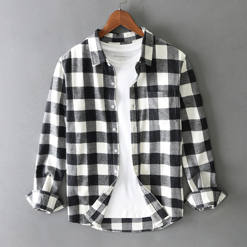 Classic Plaid Long Sleeve Casual Shirt for Men | Oliver