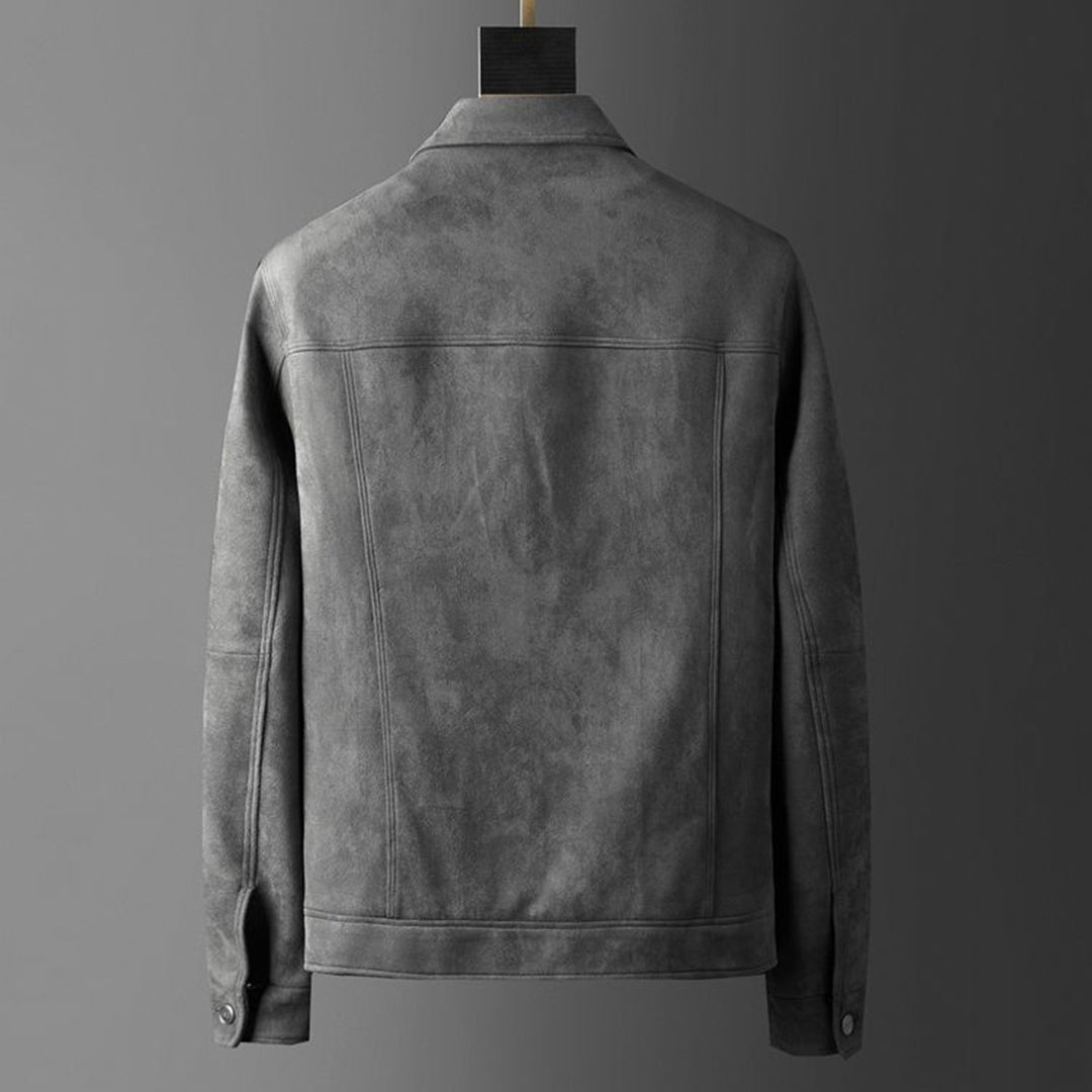 Classic Suede Button-Up Jacket for Men | Tom