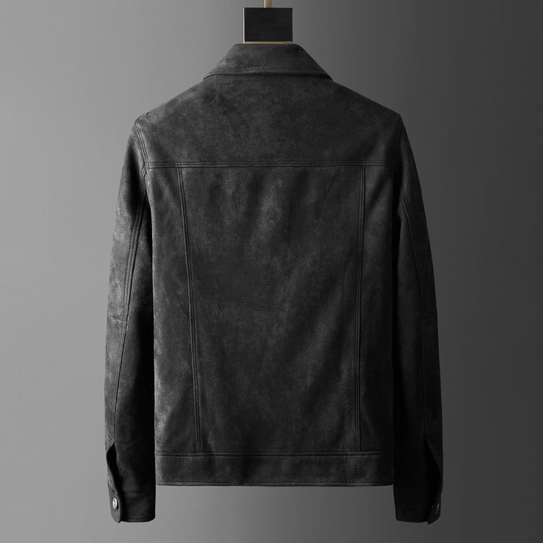 Classic Suede Button-Up Jacket for Men | Tom