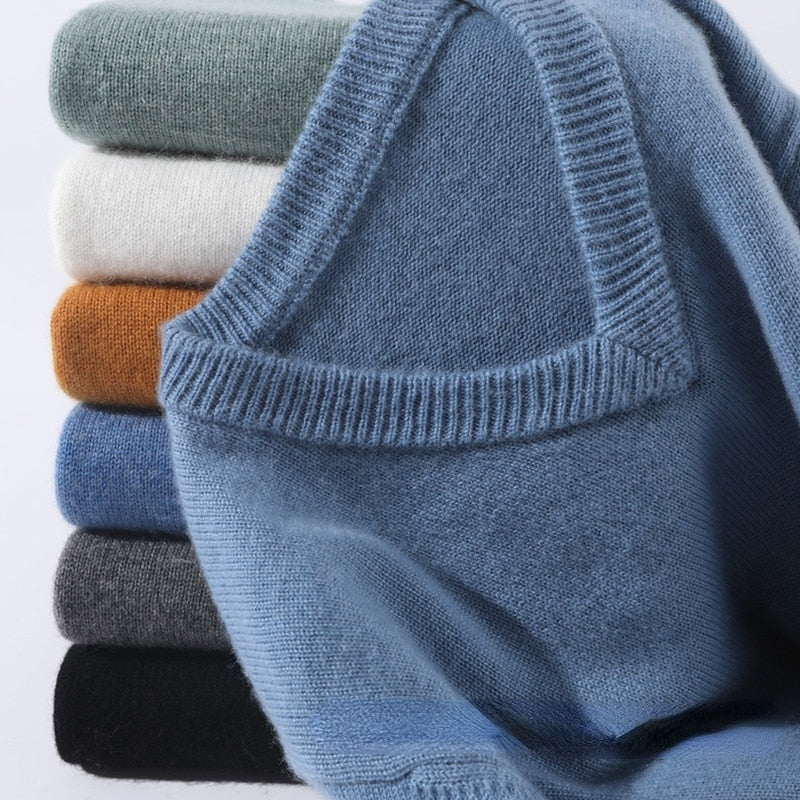 Classic V-Neck and Crew Neck Cashmere Blend Sweater for Men | Hugo