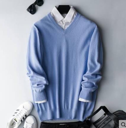Classic V-Neck and Crew Neck Cashmere Blend Sweater for Men | Hugo