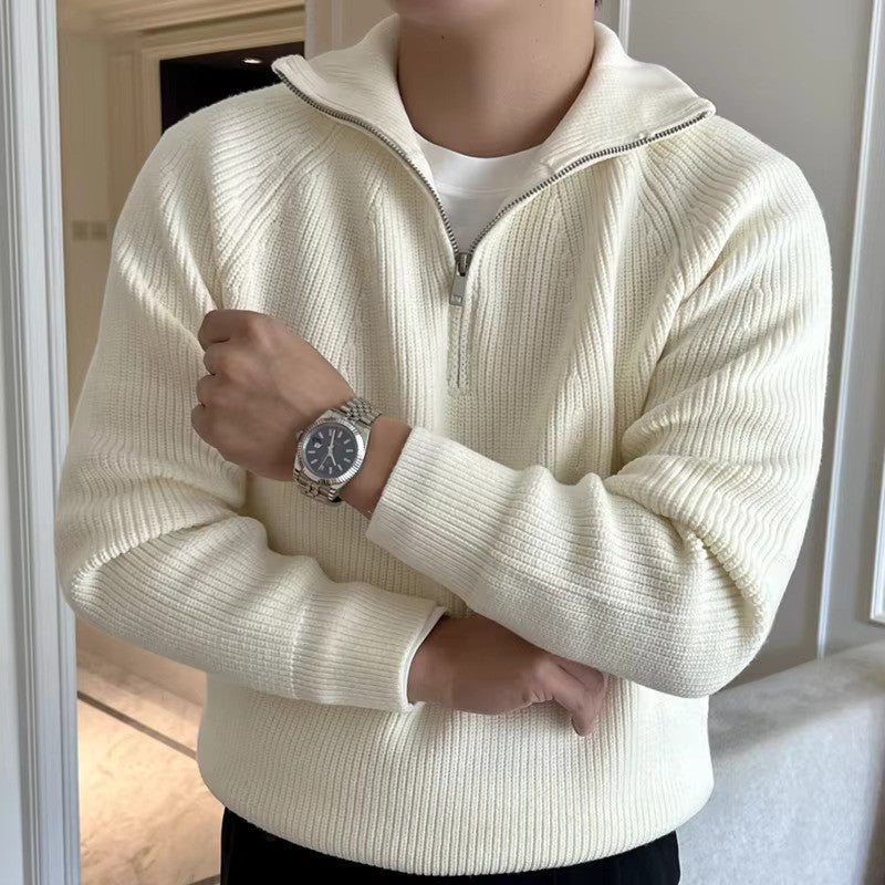Cotton Quarter Zip Sweater for Men | Verona