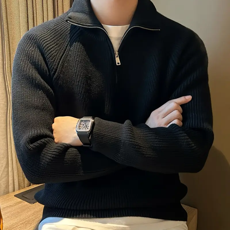 Cotton Quarter Zip Sweater for Men | Verona