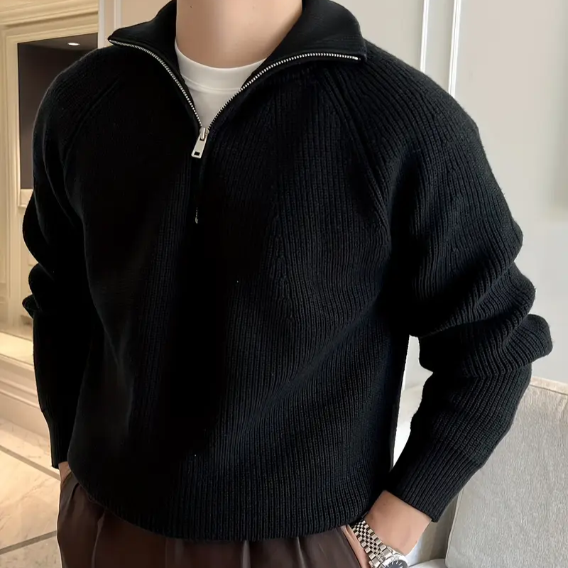 Cotton Quarter Zip Sweater for Men | Verona