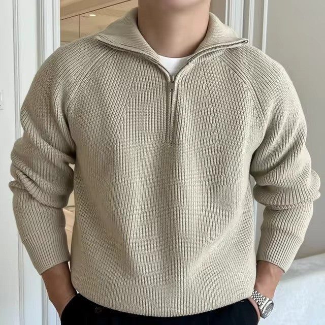Cotton Quarter Zip Sweater for Men | Verona