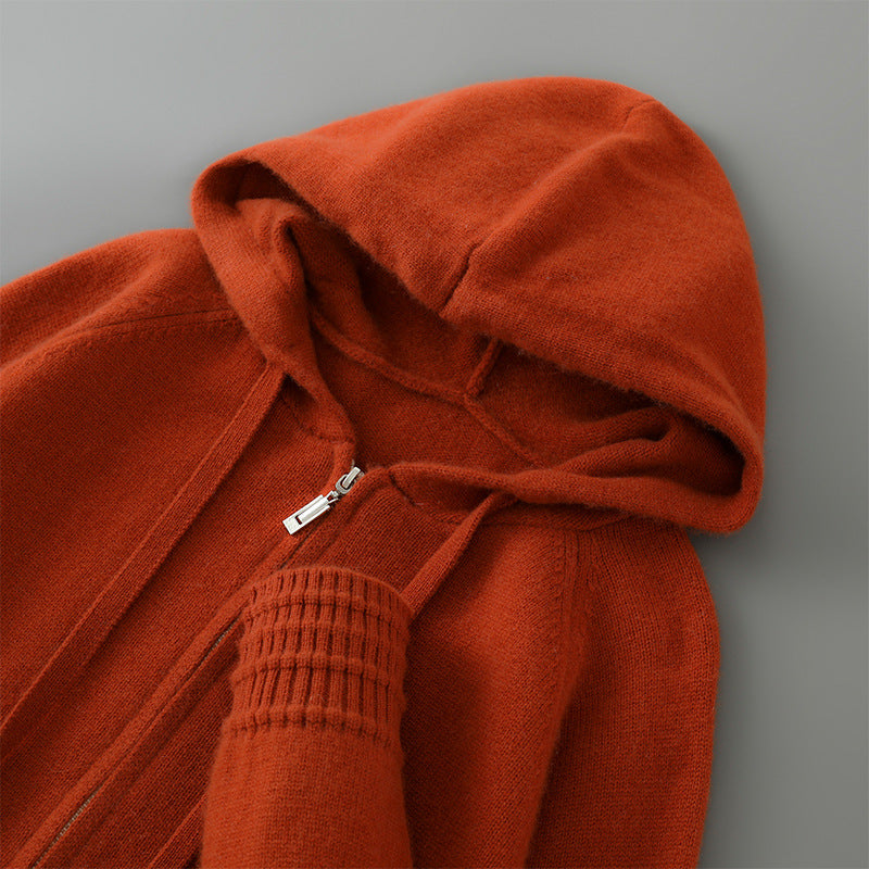 Cozy Knit Zip-Up Hoodie for Men | Adrian