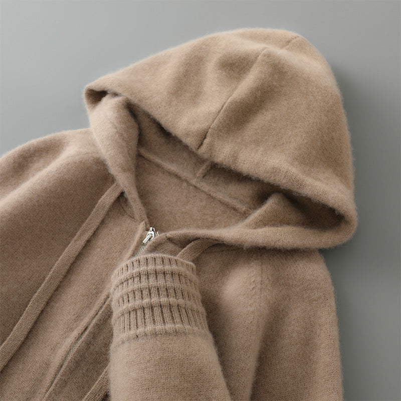 Cozy Knit Zip-Up Hoodie for Men | Adrian