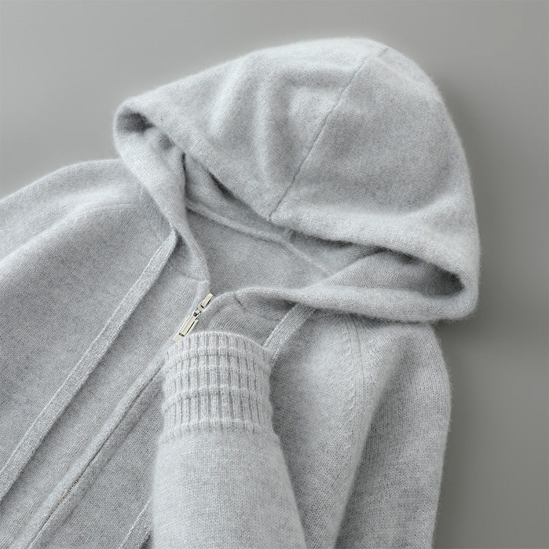 Cozy Knit Zip-Up Hoodie for Men | Adrian
