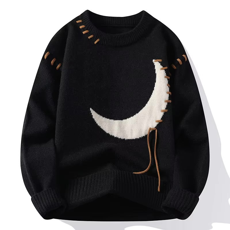Crescent Moon Knit Sweater for Men | Nathaniel