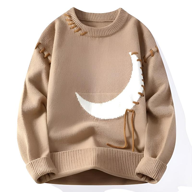 Crescent Moon Knit Sweater for Men | Nathaniel