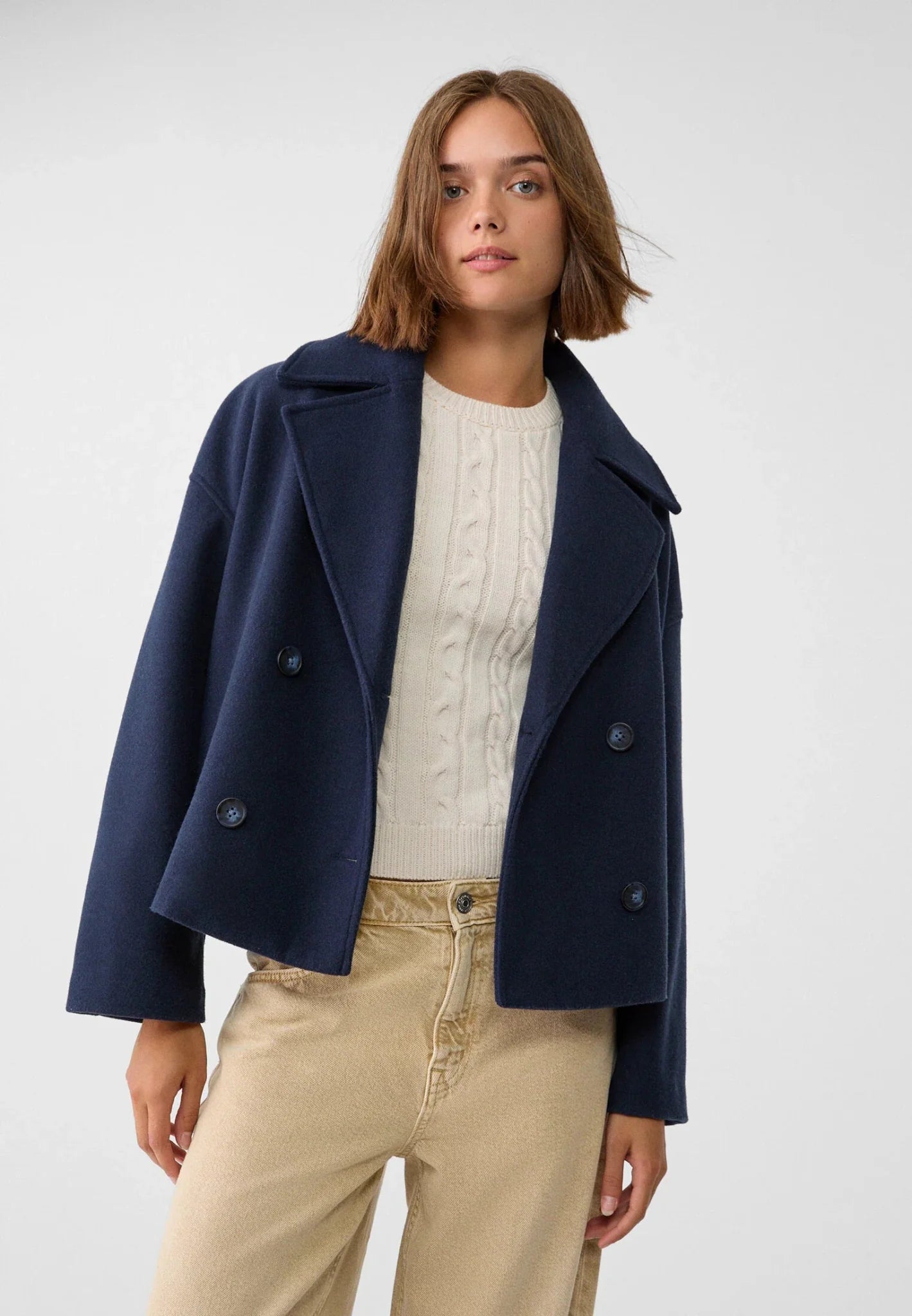 Cropped Double-Breasted Jacket Stylish Fit For Women | Marvella 5