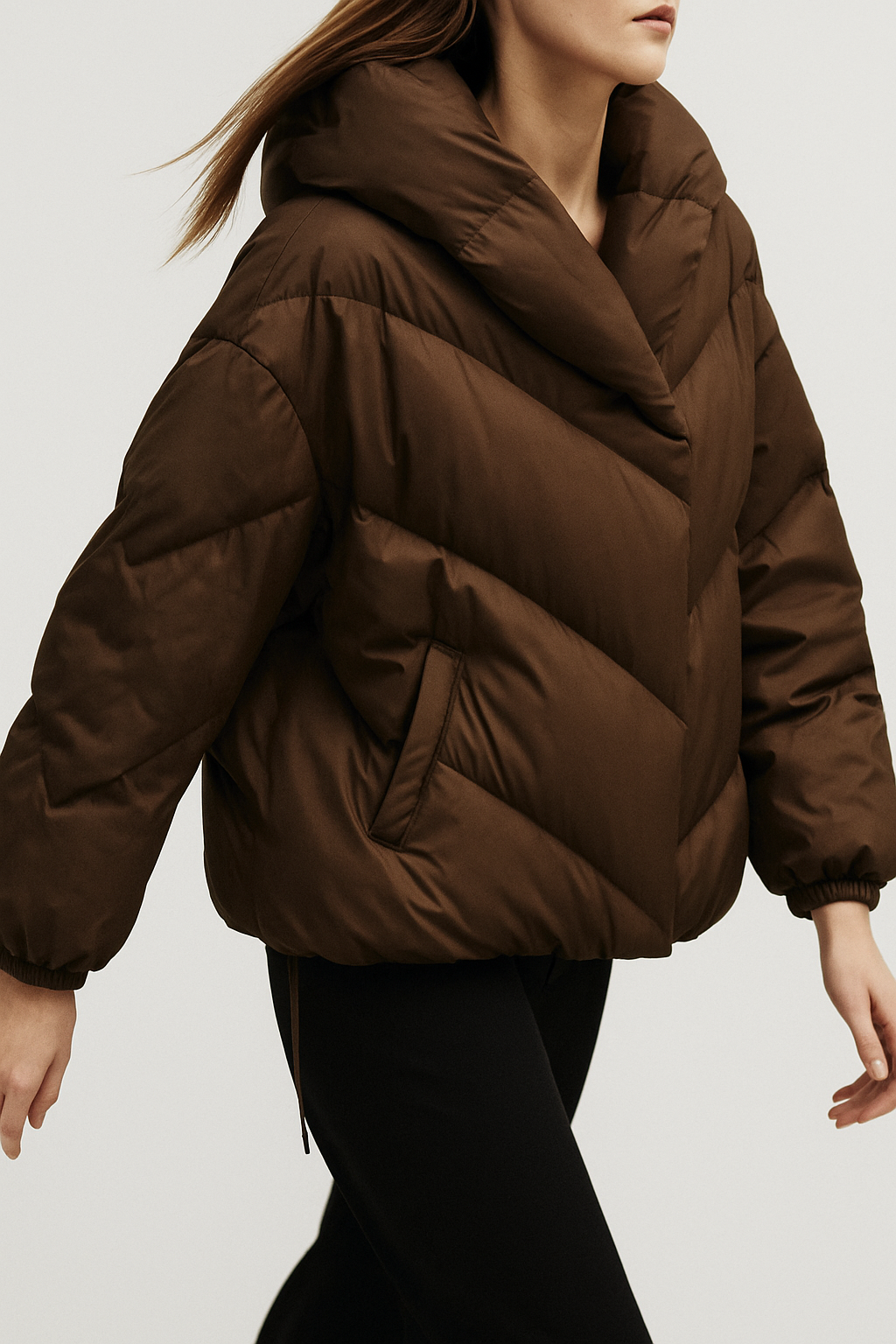 Cropped Hooded Puffer Jacket For Women | Lirona 1