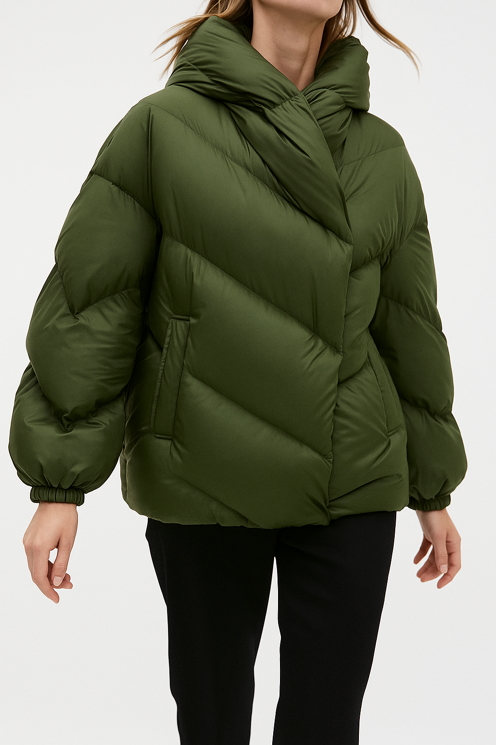 Cropped Hooded Puffer Jacket For Women | Lirona 2