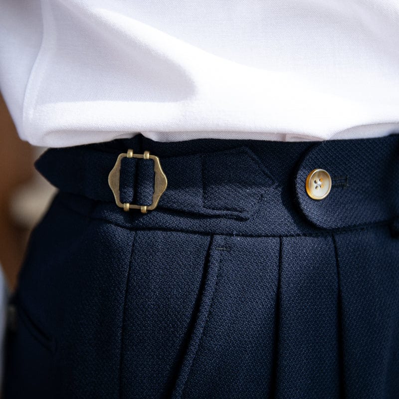 Elegant High Waist Pleated Dress Pants for Men | Michael