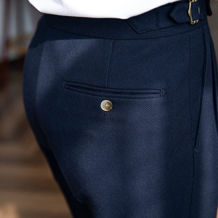Elegant High Waist Pleated Dress Pants for Men | Michael