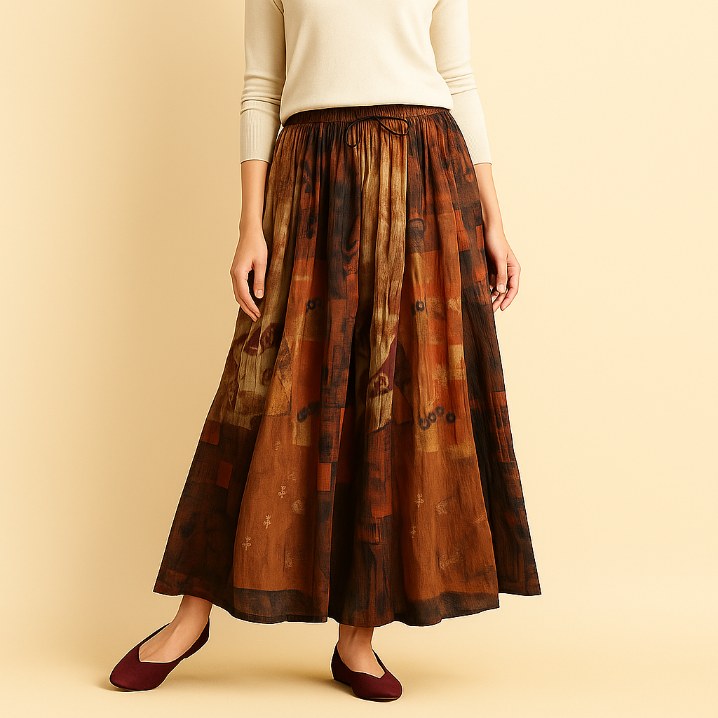 Flowy Linen Maxi Skirt For Women | Liraya 1