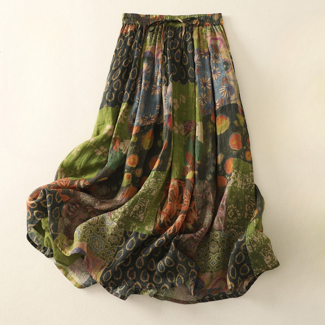Flowy Linen Maxi Skirt For Women | Liraya 2