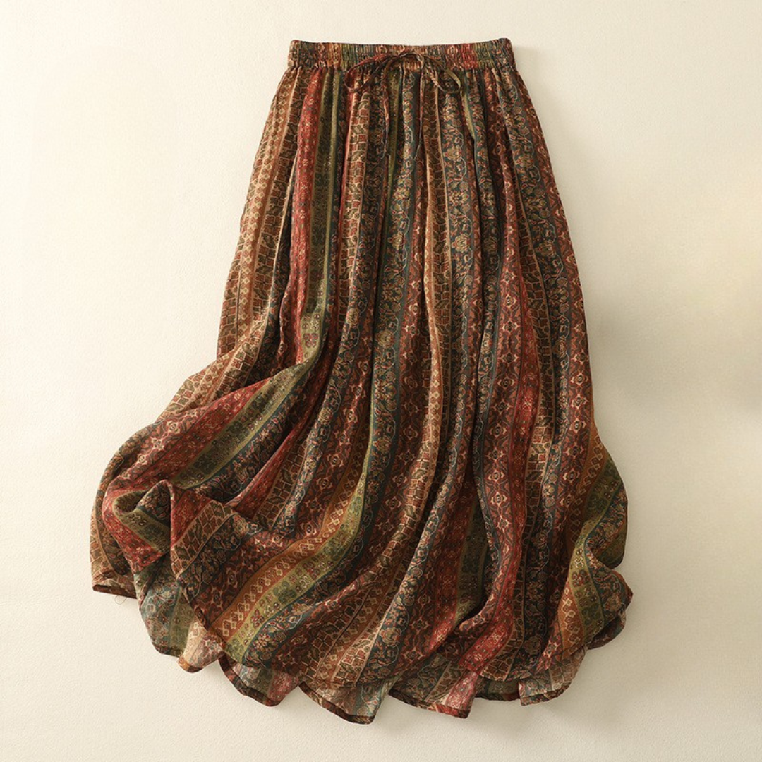 Flowy Linen Maxi Skirt For Women | Liraya 3