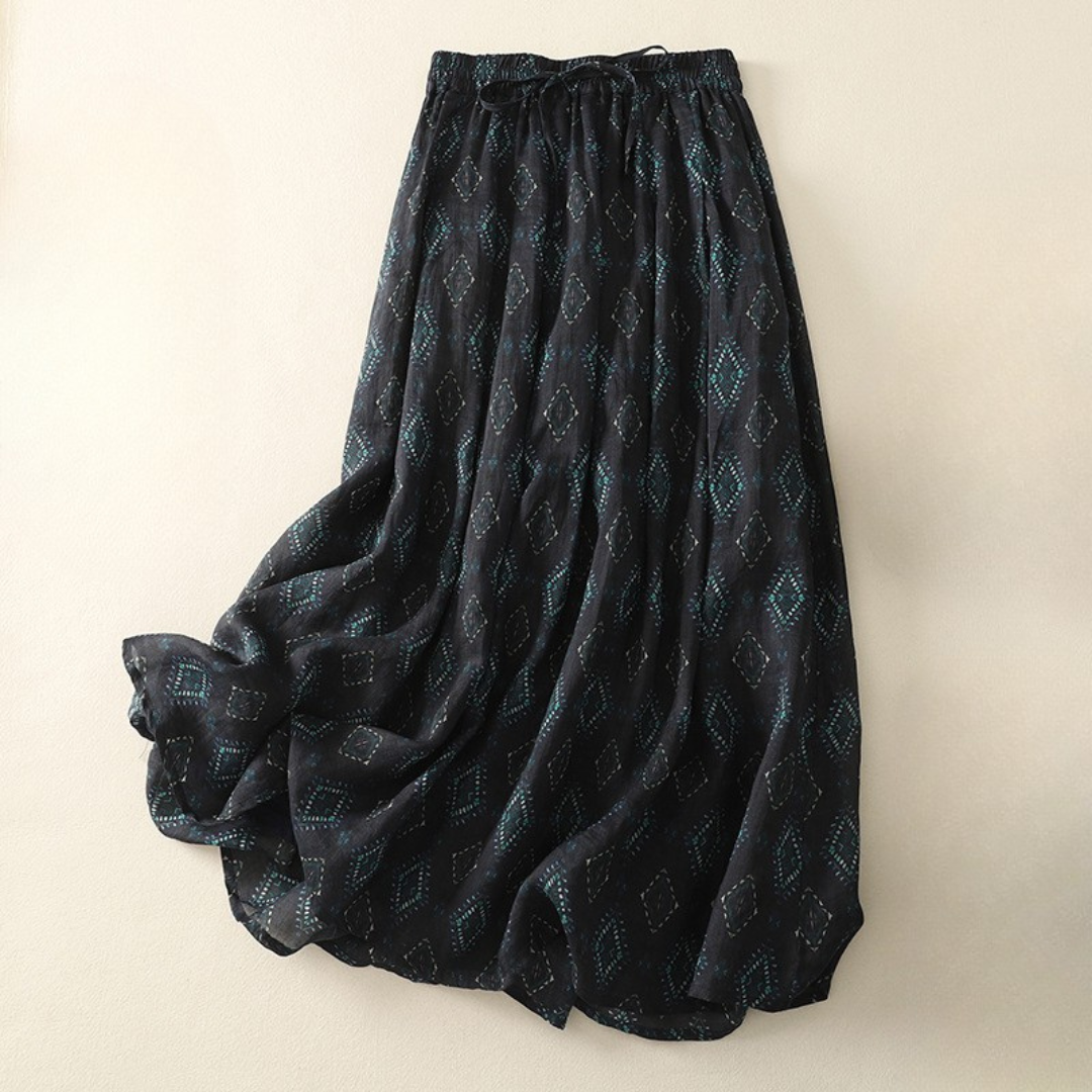 Flowy Linen Maxi Skirt For Women | Liraya 5