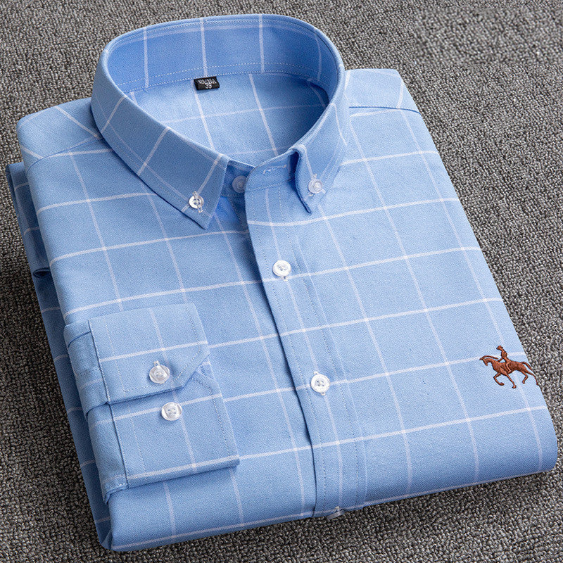 Classic Checkered Button-Up Dress Shirt for Men | Jonathan