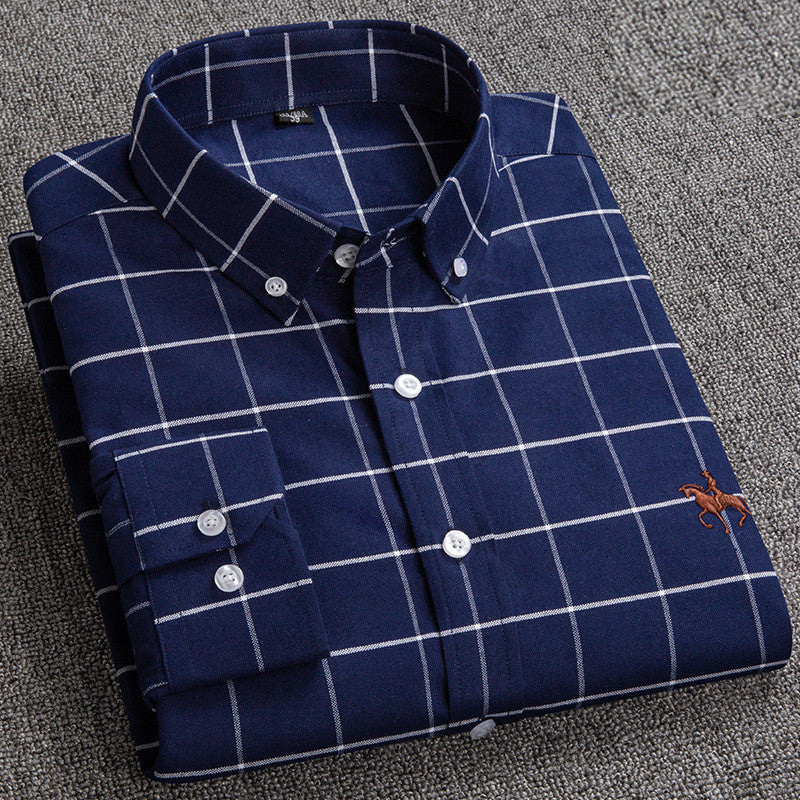 Classic Checkered Button-Up Dress Shirt for Men | Jonathan
